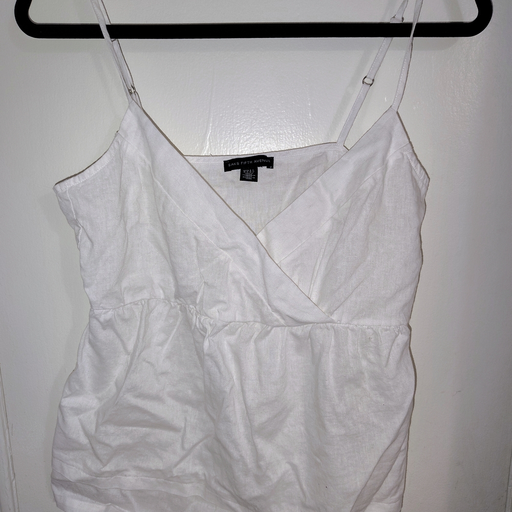 Saks Fifth Avenue White Camisole Top
